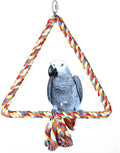 KinTor Medium Triangle Rope Swing Bird Toy Parrot Cage Toys Cages Conure by KINTOR