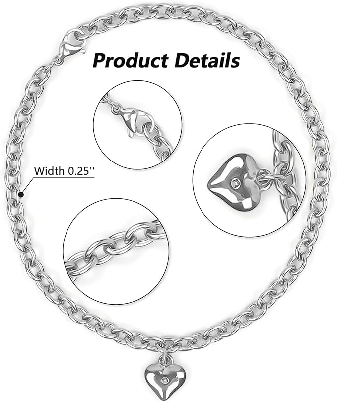 HOWWFALY Dog Collar and Dog Chain Necklace Stainless Steel Adjustable 18K - Image 4
