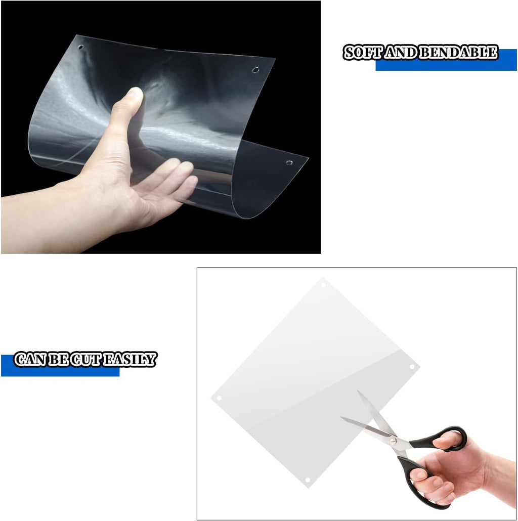 15-Pack Transparent Cage Scatter Guards – PVC Pet Enclosure Barriers with Zip Ties | Mess Prevention Panels for Rabbit, Ferret, Chinchilla & Small Animal Cages