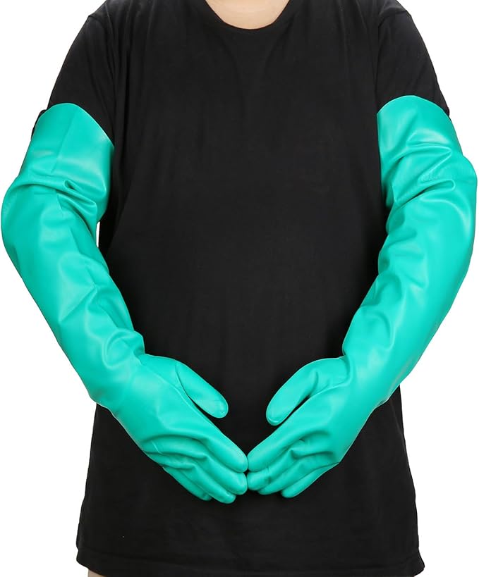 Aquarium Gloves for Fish Tank Maintenance, Shoulder Length Waterproof Long - Image 6