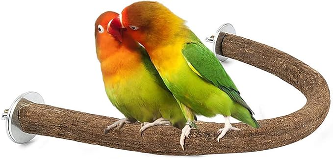 Allazone Bird Natural Wood Stand Perch Swing U Shape Natural Parrot Perch Bird - Image 5