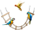 Bird Ladder Bridge, Wooden Pet Hamster Climbing & Swing Toys, Cage Accessories by Dnoifne