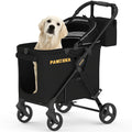 PAWZIDEA Pet Stroller for Medium to Large Dogs, One-Hand Foldable,Low-Entry