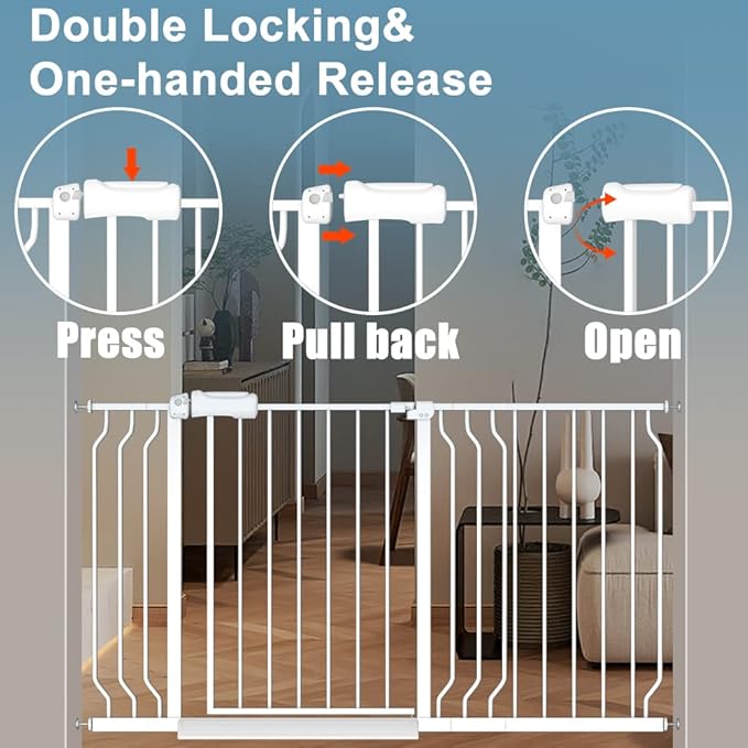 57.5-62" Extra Wide Baby Gate for Doorways - Image 3