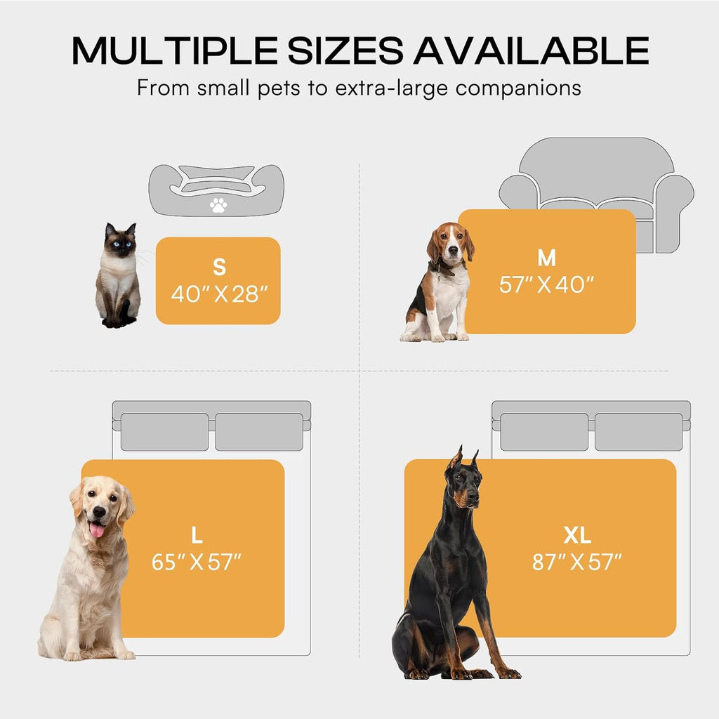 Luciphia Waterproof Bed Blanket Washable,Soft Sherpa Fleece Puppy Reversible Throw Blankets for Small Dog Cat,Furniture Cover Protector Couch Bed from Liquid Pee and Pet Fur, Light Grey, 40" x 28"