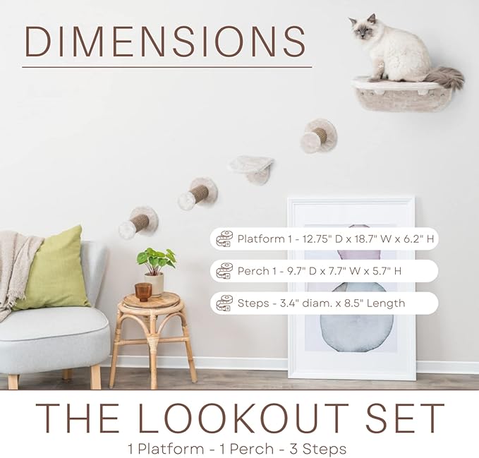 Trixie Wall Mounted Cat Lookout Set – Climbing Shelves - Image 4