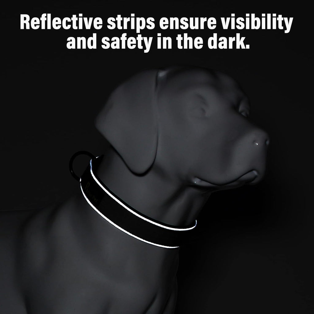 Plutus Pet Tactical Dog Collar, Reflective, for Small Medium Large Dogs