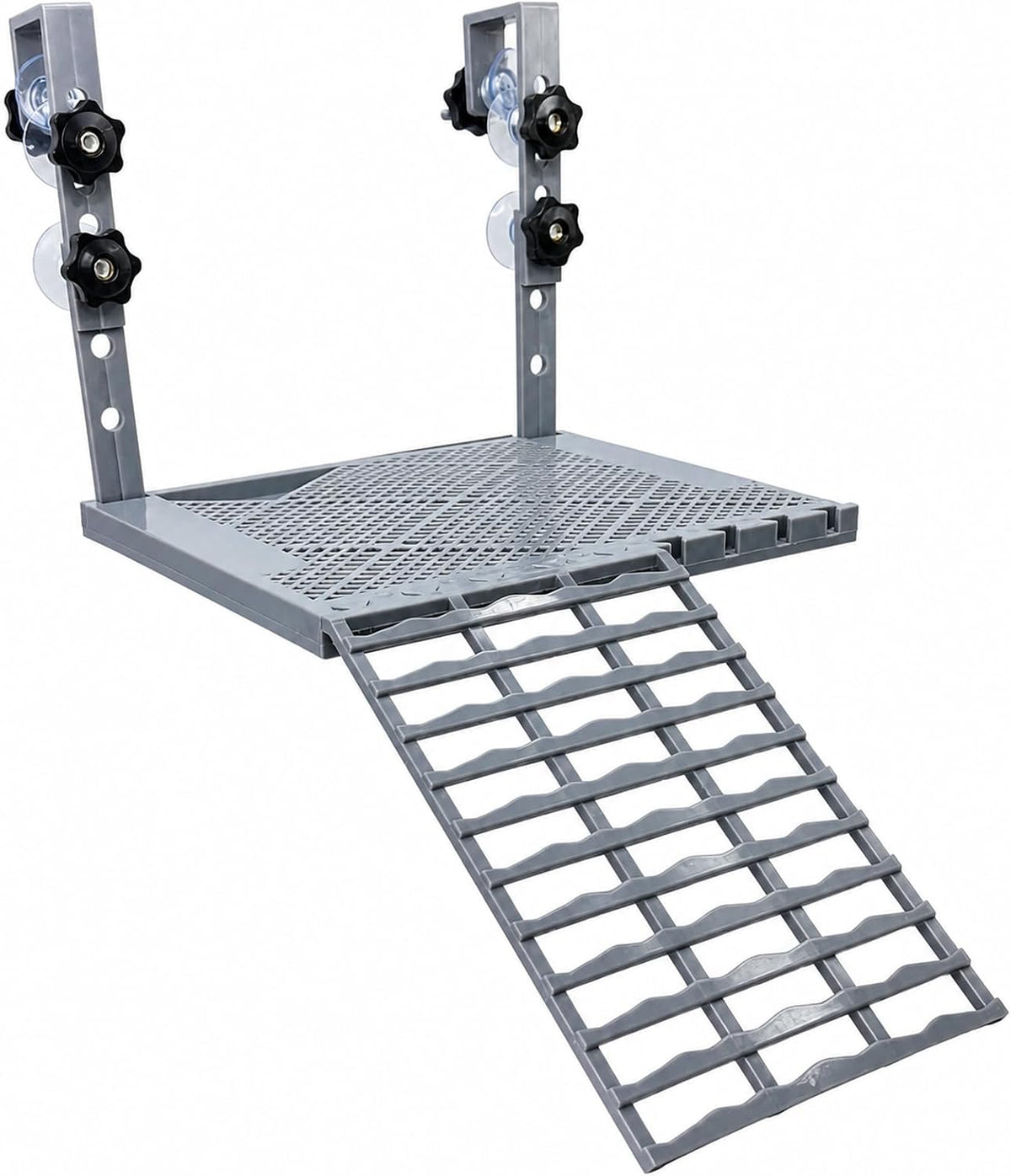 Turtle Basking Platform with Ramp & Food Tray, Adjustable Height