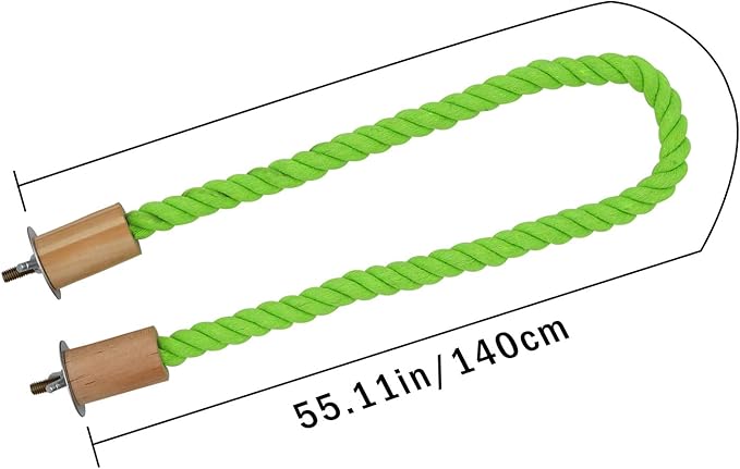 2 Pack Bird Hemp Rope Perch Swing, Bird Cage Stand Pole Accessories, Paw - Image 6