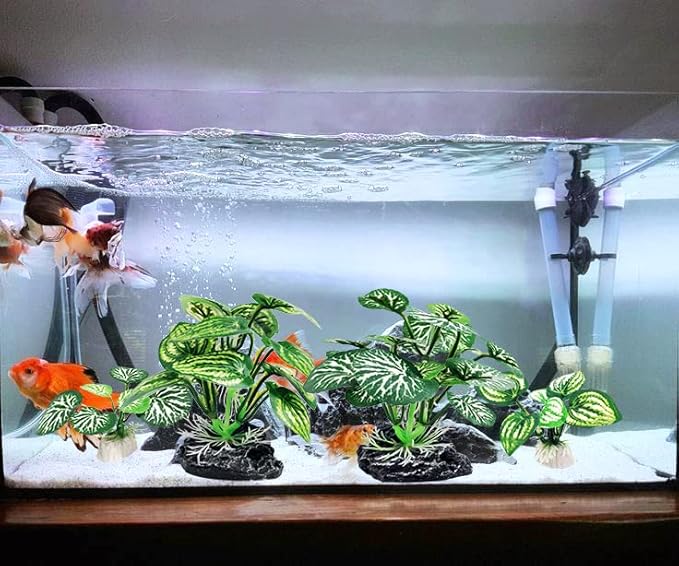 4PCS Aquarium Plants Betta Fish Tank Decorations Small Size Soft Faux Silk - Image 6