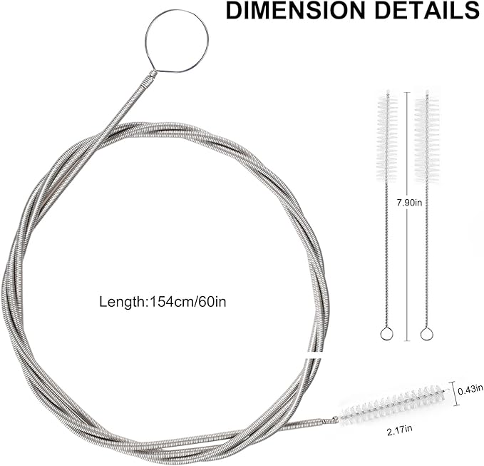 CiaraQ Bottle Cleaning Brushes, 8 Inch Nylon Tube Brush Set & A Flexible Long - Image 4