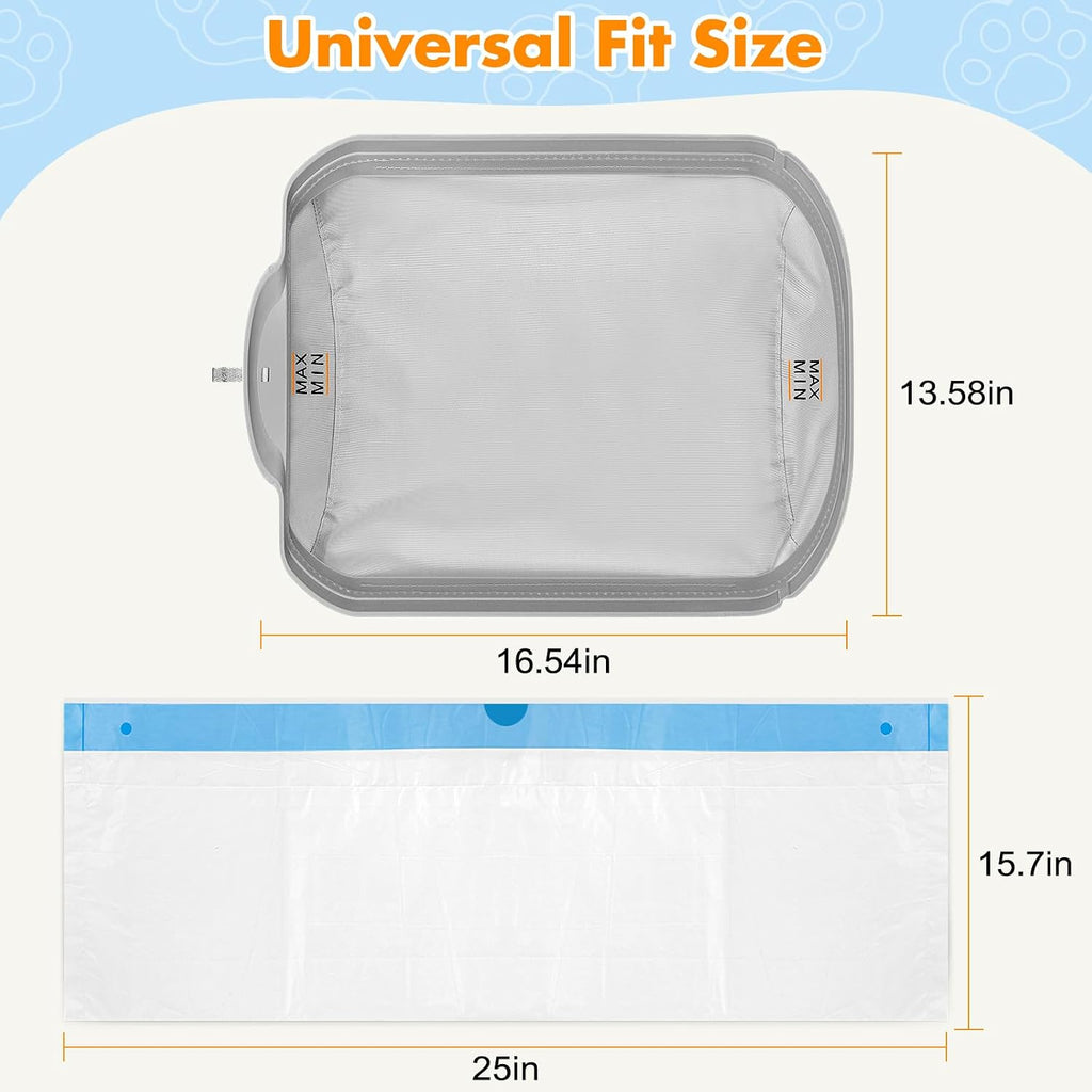 BKNOOU 2 Pack Self Cleaning Litter Box Waterproof Pads with 30 Liners