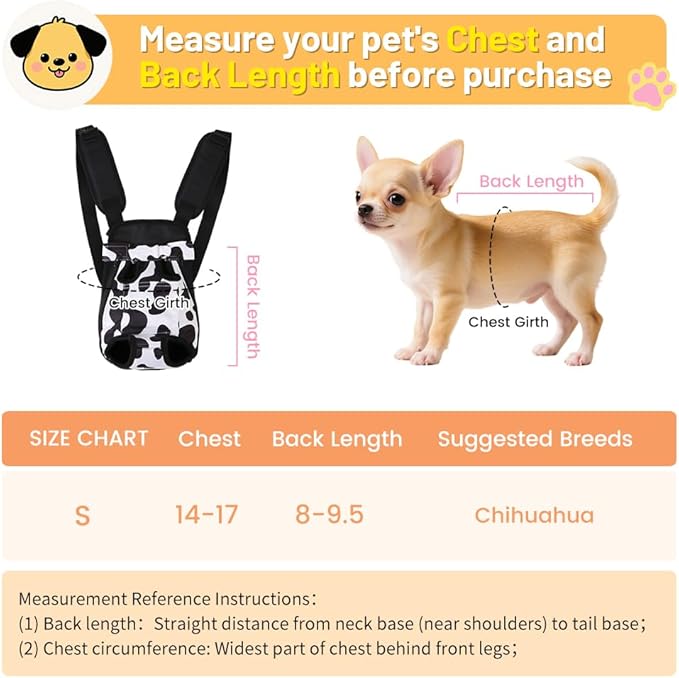 Inspack Dog Backpack Carrier/Cat Carrier, Adjustable Pet Front Carriers Travel - Image 2