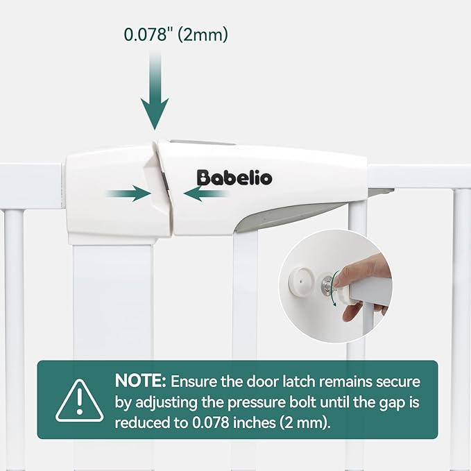 Babelio 36" Tall Auto Close Baby Gate - Image 8