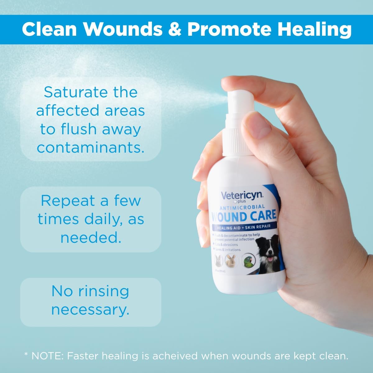 Vetericyn Plus Dog Wound Care Spray, Lick-Safe Wound & Skin Care, 3 oz