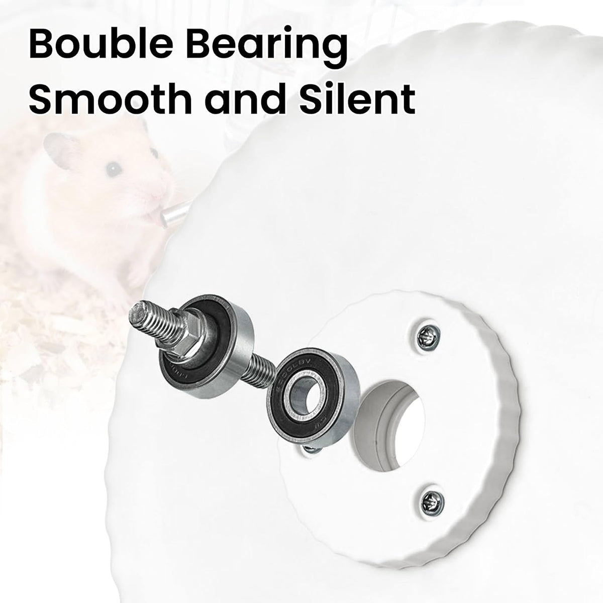 8 inch Silent Hamster Wheel with Adjustable Stand, Clear