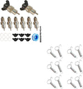 Metal Automatic Rabbit Nipple Waterer Chicken Watering System Silicone Washers and Escape-Proof Cage Door Spring Latches for Small Pets