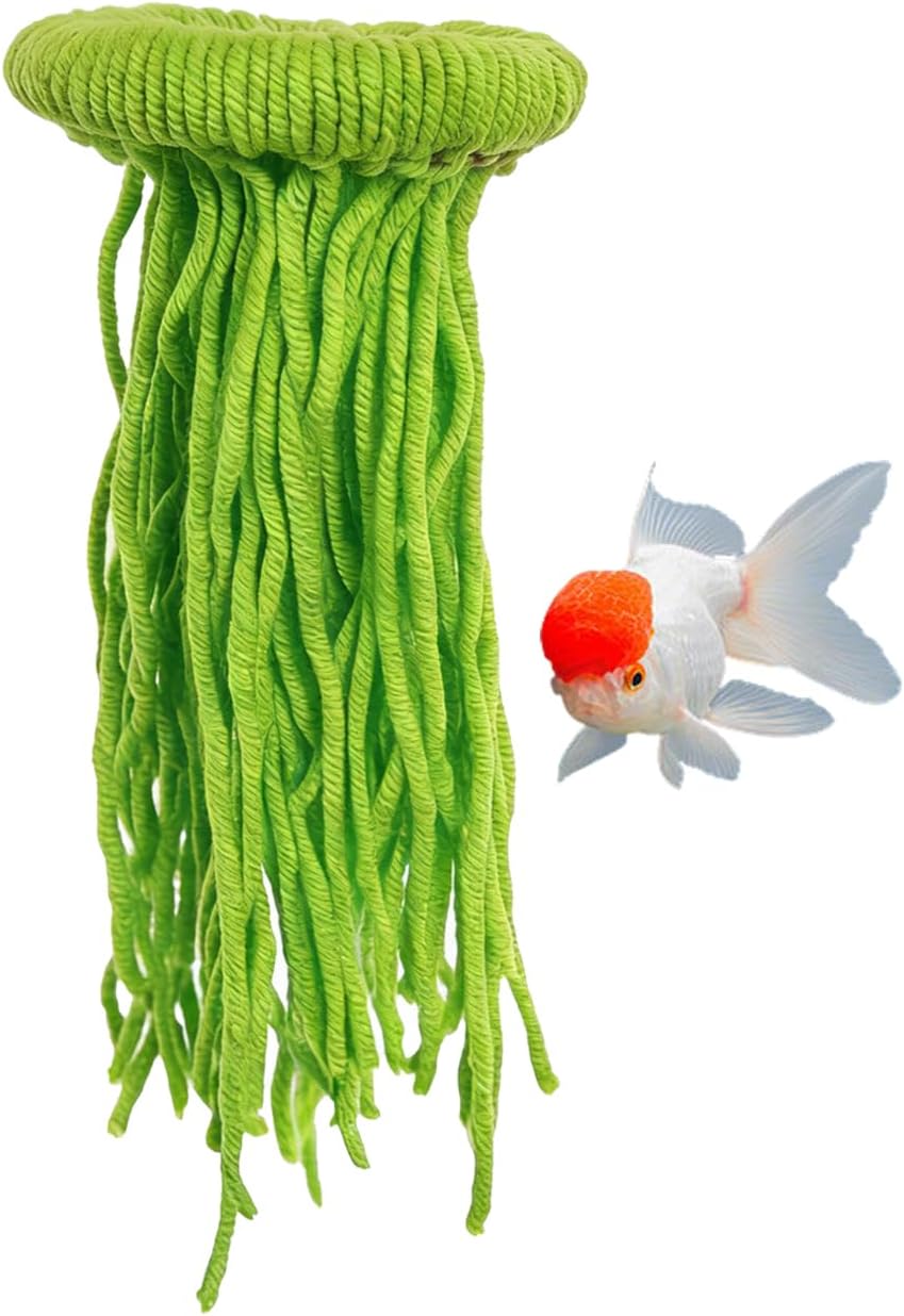 1 PCS Fish Spawning Mops, Fish Breeding Grass Mops, Floating Fish Spawn Breeding Mop for Fish Tank (Green)