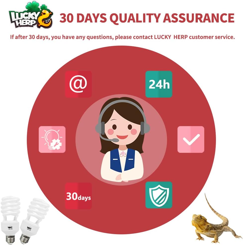 LUCKY HERP 26W UVB 15.0 Intense UVA UVB Compact Flouorescent Lamp Desert Terrarium Light Bulb for Reptile and Amphibian