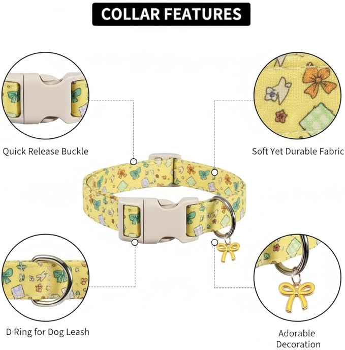 Dog Collars for Medium Dogs, Adjustable Medium Collar for Girl Female Dogs - Image 3