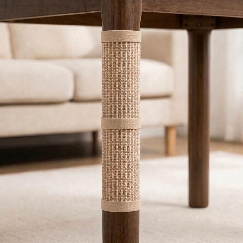 2 Pcs Cat Scratch Furniture Protector Mat, Table Legs Cat Scratching Mat
