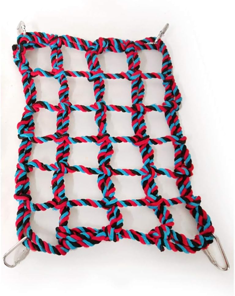 Litewoo Bird Rope Climbing Net Swing Grid Hammock for Parrot Rat Cage, M
