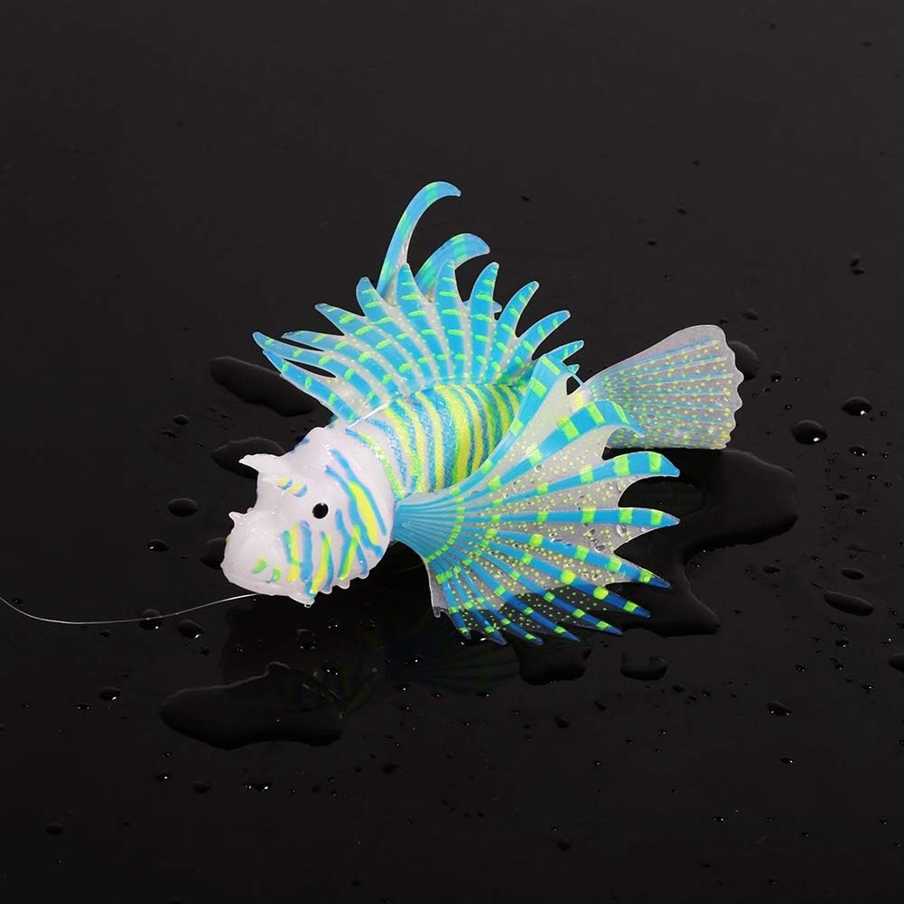 HEEPDD Artificial Glowing Lion Fish, Silicone Material, 4.5in Ornament