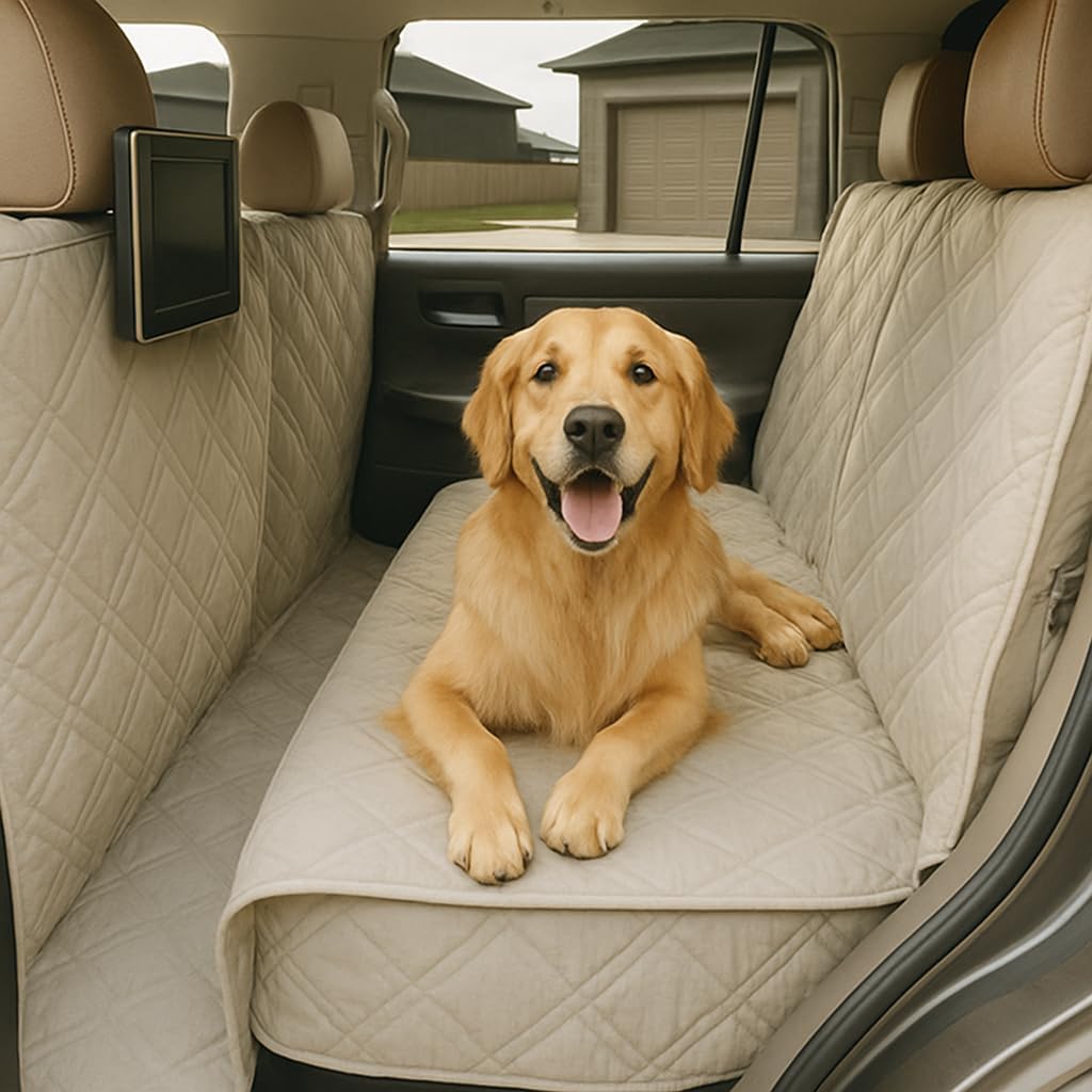 Formosa Covers Deluxe Full-Size Truck Crew Cab Dog Seat Cover – Water-Resistant, Anchor-Secured Back Seat & Floor Protector – Fits F-150, Ram 1500, Silverado, Tundra CrewMax – XL 62″ × 94″, Black