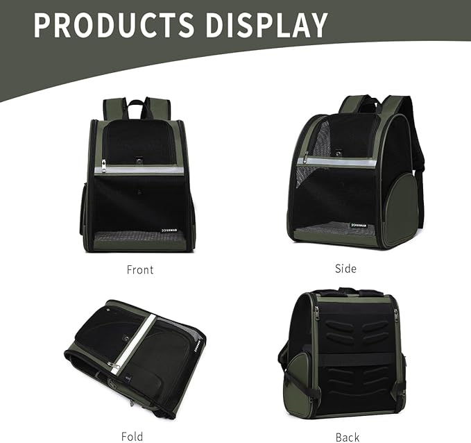 Cat Backpack Carrier for Small Dogs and Medium cat Puppy Kitten Bunny Pet - Image 6