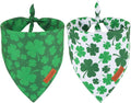 PTDECOR St. Patrick's Day Dog Bandana, Reversible Dog Scarf by PTDECOR