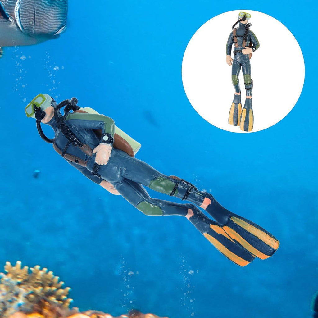 DOITOOL Aquarium Aquanaut Decoration Diver Decor Set 5.11X1.57X5.90in Lifelike Statue for Fish Tank Landscape Fresh and Salt Water Aquarium Decor 5 pcs