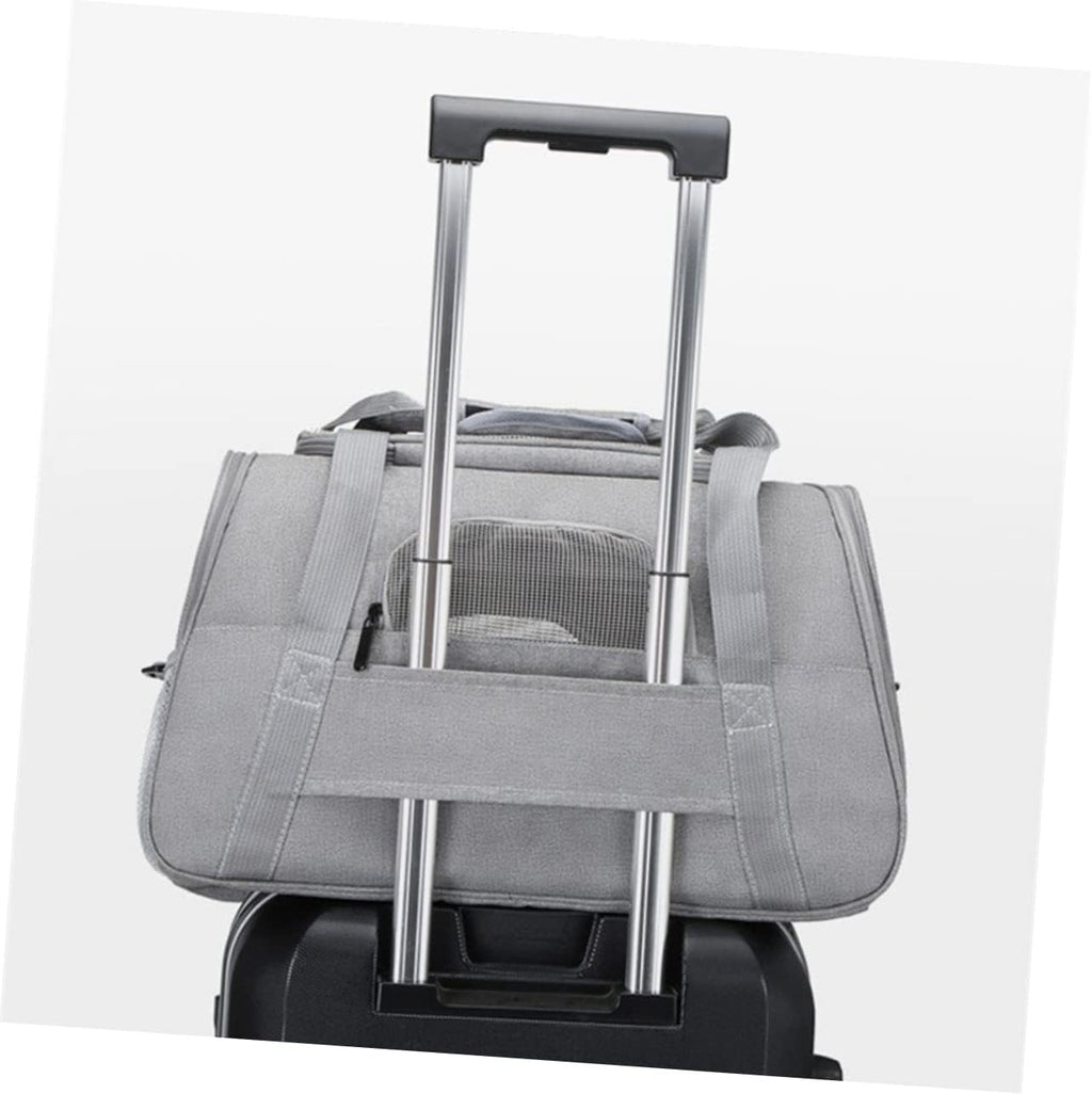 Milisten Breathable Pet Carrier Bag Collapsible Dog Cat Backpack for Travel Camping Sightseeing with Mesh Ventilation Comfortable Spacious Design Gray