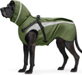 Dog Raincoat Waterproof Raincoats for Dog Reflective Dogs Rain Jackets with Hood Hoodie Pet Rain Poncho Coat for Small Medium Large Dogs Puppies S-XXL (Green, S)