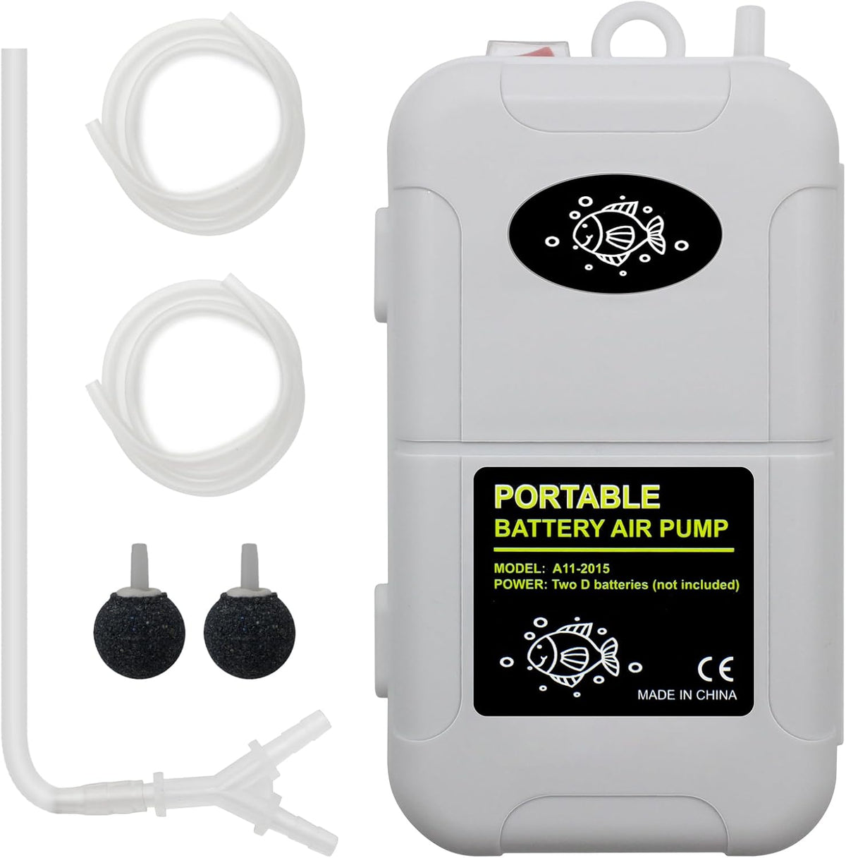 Battery Powered Fish Aerator for 6-Gallon Bucket