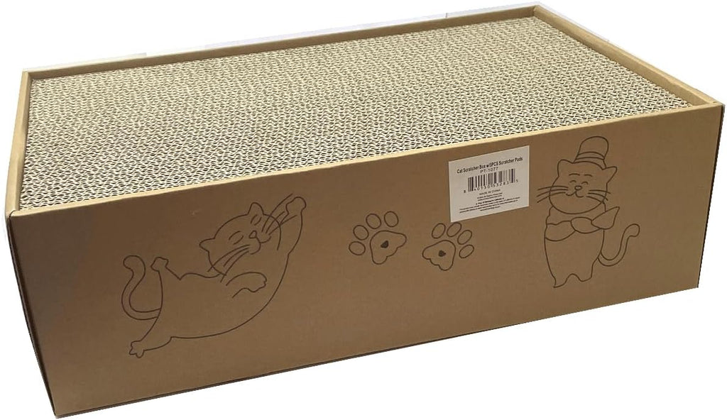 5-Pack Cat Scratcher Boards – 9.5” x 16” Durable Hard Paper Cardboard Scratch Pads for Cats, Lightweight & Eco-Friendly