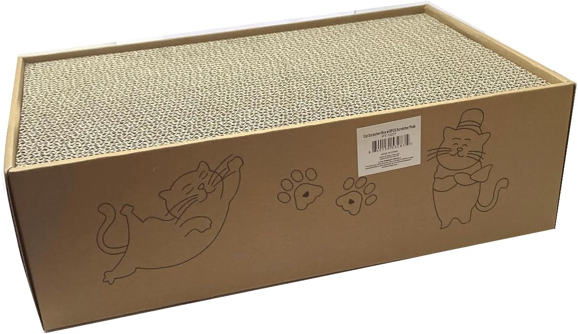 5-Pack Cat Scratcher Boards – 9.5” x 16” Durable Hard Paper Cardboard Scratch Pads for Cats, Lightweight & Eco-Friendly