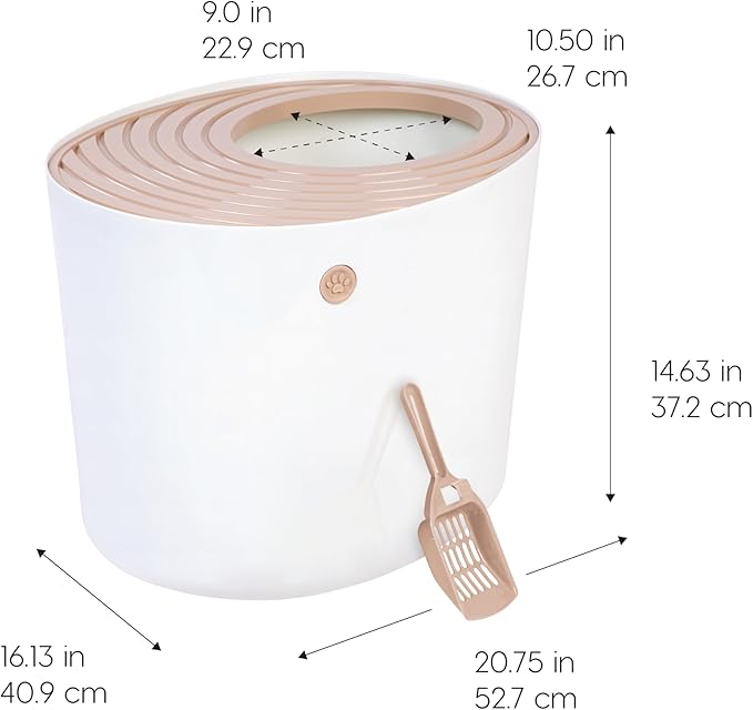 IRIS USA Cat Litter Box, Large Top Entry - Image 2