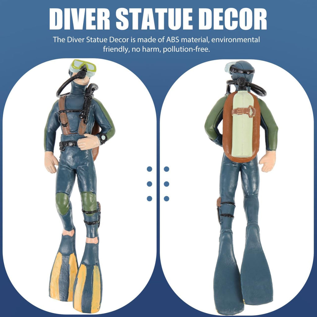 DOITOOL Aquarium Aquanaut Decoration Diver Decor Set 5.11X1.57X5.90in Lifelike Statue for Fish Tank Landscape Fresh and Salt Water Aquarium Decor 5 pcs
