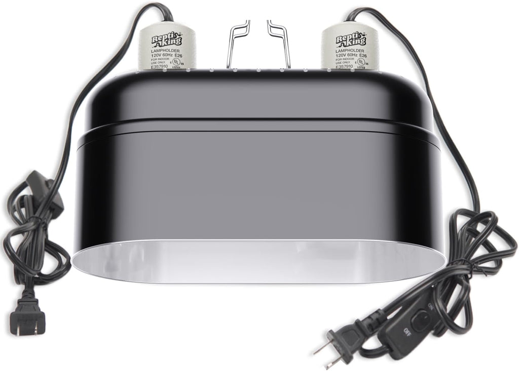Reptile Light Fixture – 5.5'' Dome Lamp with Ceramic Socket, Reptile Heat Lamp Fixture for Heat Emitter & Basking Bulbs, for Bearded Dragon, Snake, Chameleon, Turtle & Terrarium Tank Accessories