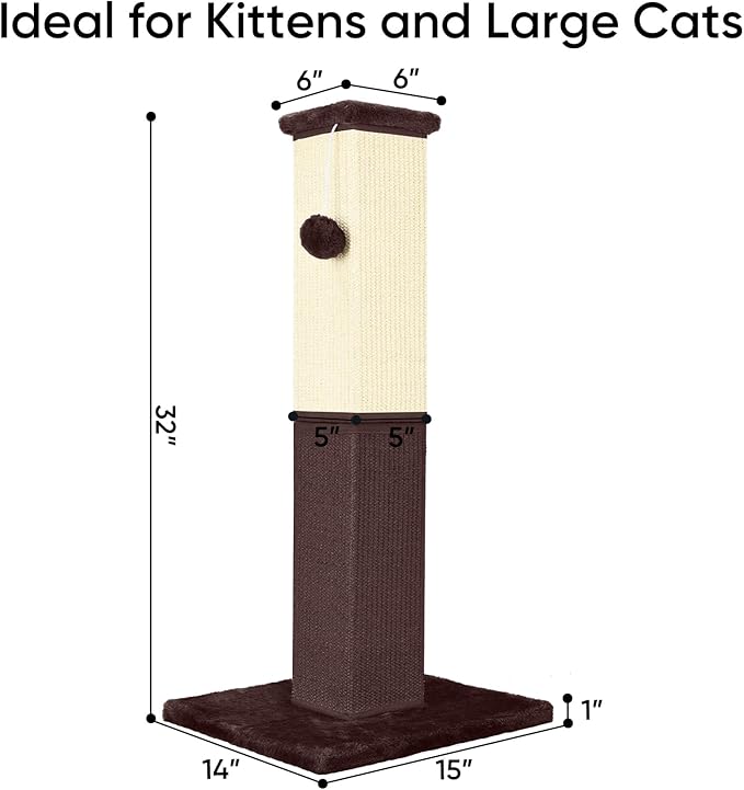 Cat Scratching Post, 32 Inch Cat Scratching Post - Image 2