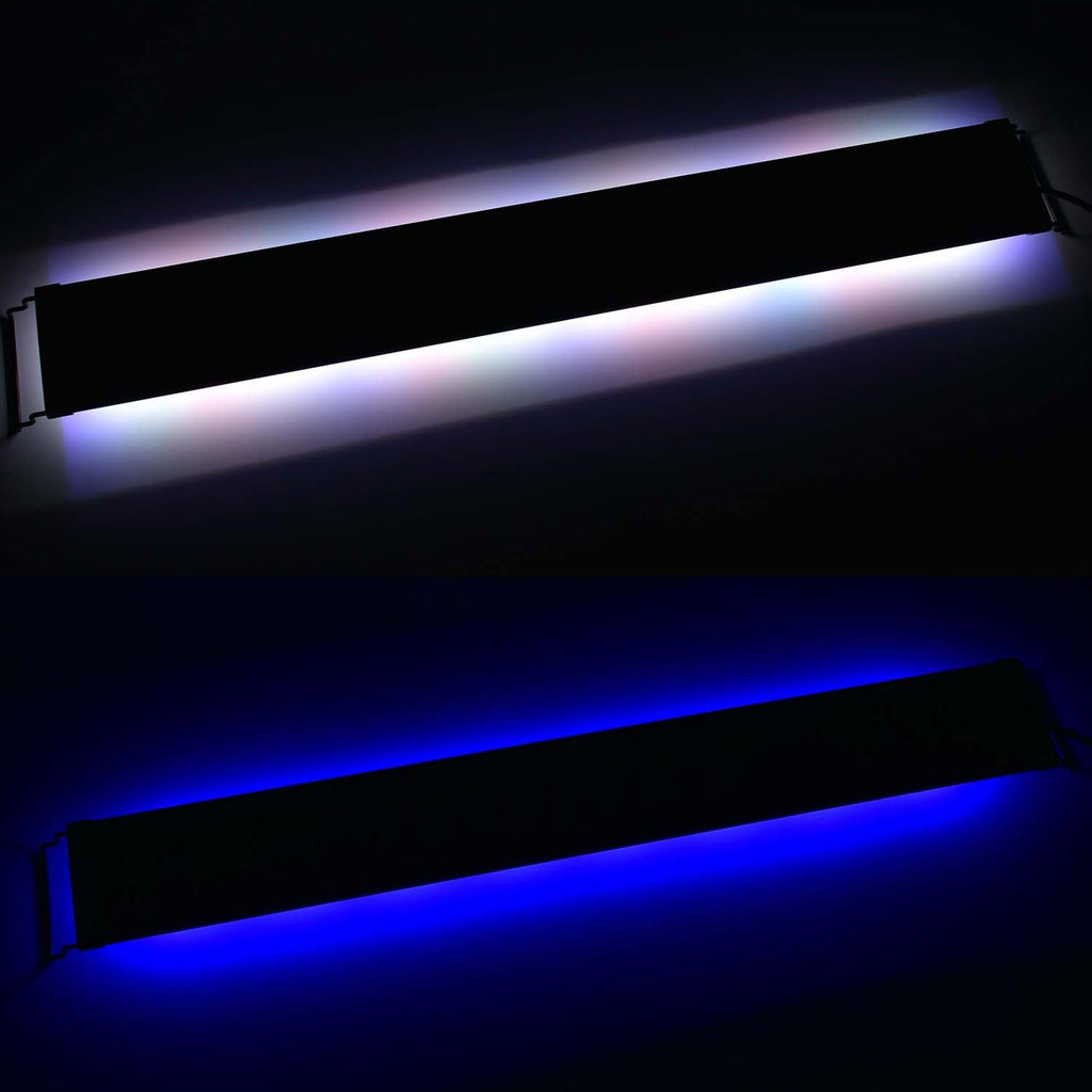 Upgraded Aquarium Light LED Full Spectrum 48-60 inch Foldable Hood Lamp for Freshwater Marine Plant Multi-Color Decorations Light (24"+24")