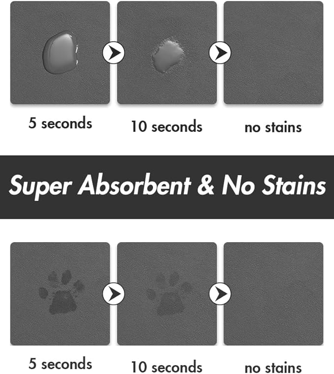 Absorbent Dog Mat for Food & Water Bowl - Image 2