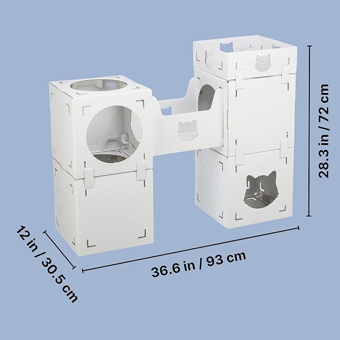 Trixie Casa Cara Modular Cardboard Cat Condo, Corrugated Indoor Cat Condo & - Image 7