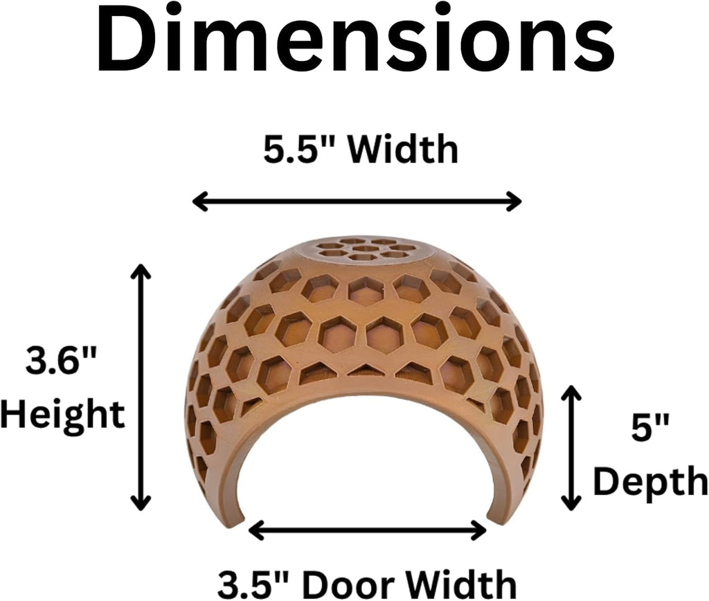 Hermit Crab Climbing Coconut Hideout Hut | Hermit Crab Climb Tank Decor Cave | Hideaway Habitat Hide Enrichment Decoration Accessories Supplies Toys Ornaments Climbing Toys