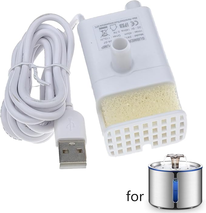 Replacement Pump for Cat Water Fountain Dog Water Dispenser Ultra Quiet Long - Image 2