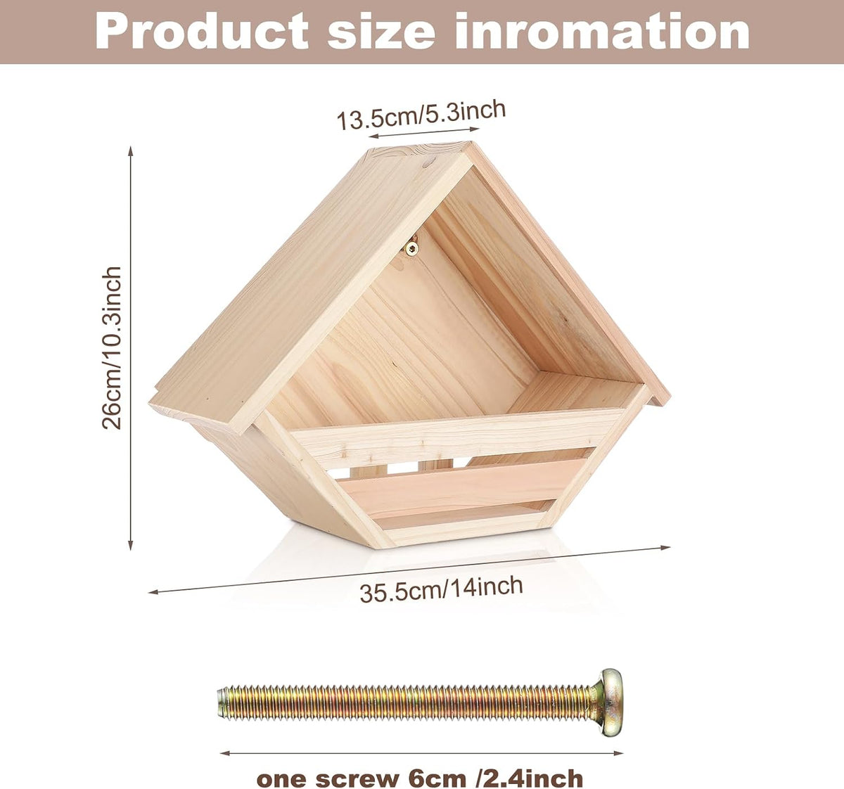 DoubleFill Cedar Dove Nesting Box Dove House Nest for Bird Pigeon Outside Doves Nesting and Roosting Platform Garden Decoration