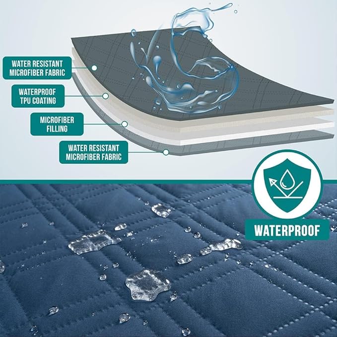 PetAmi Waterproof Couch Cover for Dogs, Waterproof Pet Blanket, Reversible - Image 3