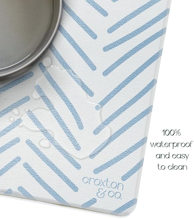CROXTON & CO. Non-Slip Faux Leather Pet Feeding Mat - Image 4