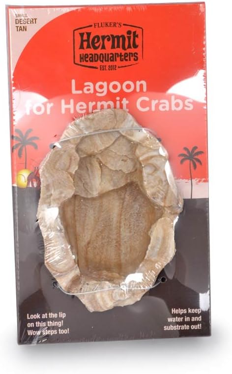 Fluker's Lagoon for Hermit Crabs, Water Bowl with Steps (Pack of 2)