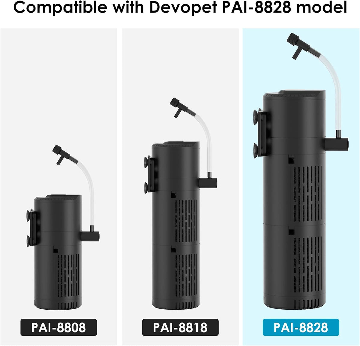 Aquarium Filter Replacement Sponges, Fish Tank Filter Replacement Accessories, for Model PAI-8828, Including 6 Bio-Filter Sponges